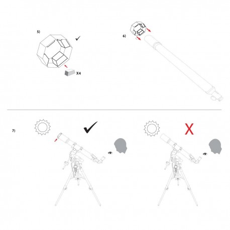 Filtru solar Explore Scientific Sun Catcher pentru telescoape de 60-80mm