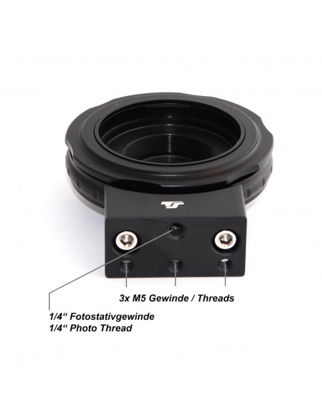 Adaptor TS pentru obiective Canon EOS la T2 pentru camere CCD si filet foto 1/4"