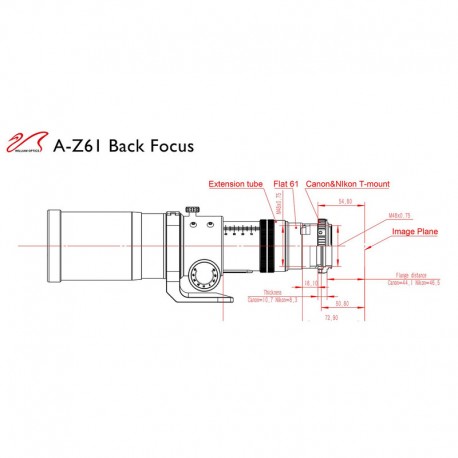 Refractor apocromat William Optics  AP 61/360 ZenithStar ZS61 II OTA