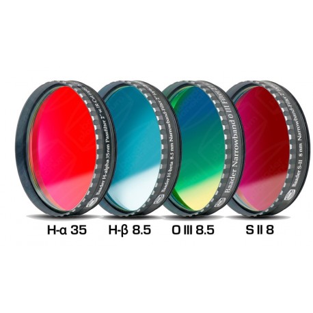Set 4 filtre Baader 2" pentru camere foto CCD interlineare (H-alpha 35nm, H-beta, O-III, S II) - Dezactivat