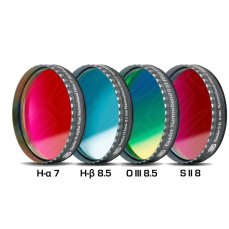 Set 4 filtre Baader 2" pentru camere foto CCD full-frame (H-alpha 7nm, H-beta, O-III, S II) - Dezactivat