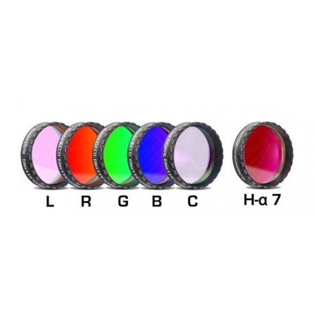 Set complet de filtre CCD Baader 1,25" (un filtru H-alpha 7nm, 2 mm grosime și 5 filtre LRGBC) - Dezactivat