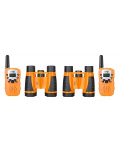 Set binoclu si Walkie Talkie Levenhuk LabZZ WTT10, orange