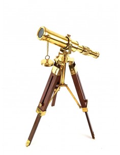 Telescop din alama pe trepied din lemn Tel - 0188