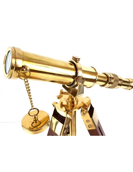 Telescop din alama pe trepied din lemn Tel - 0188