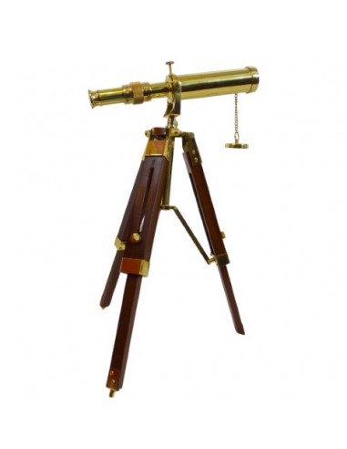 Telescop din alama pe trepied din lemn Tel - 0188