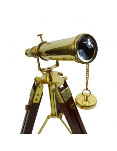 Telescop din alama pe trepied din lemn Tel - 0188