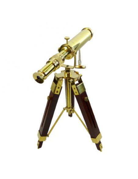 Telescop din alama pe trepied din lemn Tel - 0188