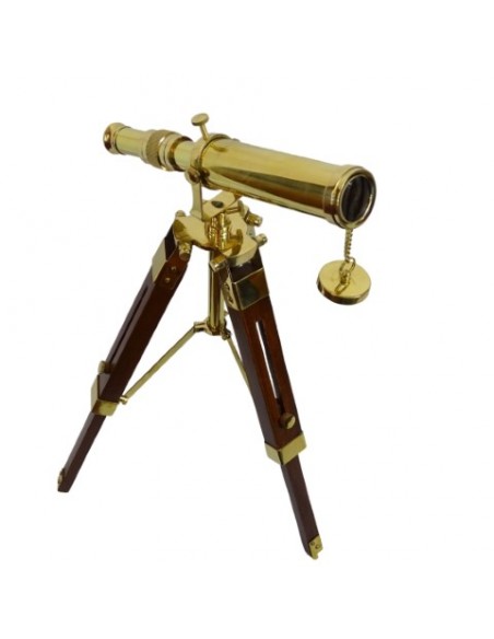 Telescop din alama pe trepied din lemn Tel - 0188
