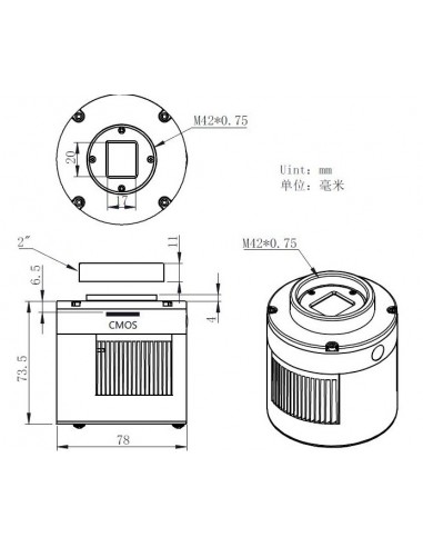Camera ZWO ASI 533 MM-PRO Mono cu racire