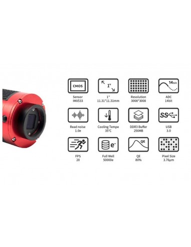 Camera ZWO ASI 533 MM-PRO Mono cu racire