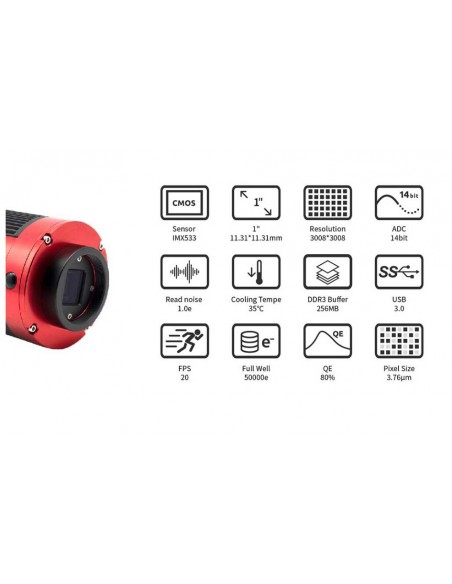 Camera ZWO ASI 533 MM-PRO Mono cu racire