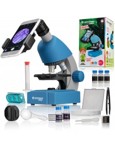 Microscop pentru copii BRESSER JUNIOR 40x-640x albastru