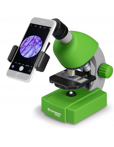 Microscop pentru copii BRESSER JUNIOR 40x-640x verde