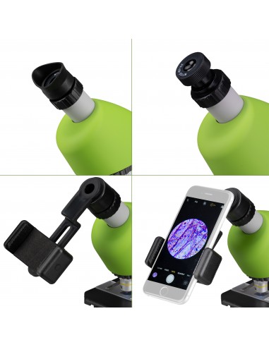 Microscop pentru copii BRESSER JUNIOR 40x-640x verde