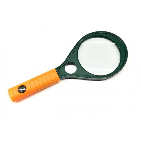 Lupa de mana 3x90 mm, maner galben