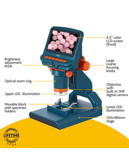 Microscop Levenhuk Rainbow DM200 LCD Digital