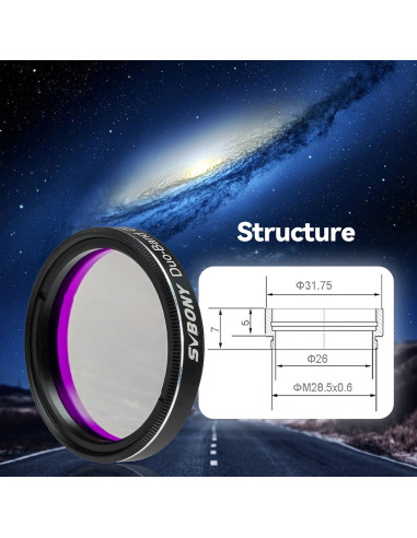 Filtru Svbony SV220 7nm Dual-Band 1,25” Nebula pentru astrofotografie