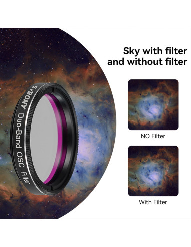 Filtru Svbony SV220 7nm Dual-Band 1,25” Nebula pentru astrofotografie