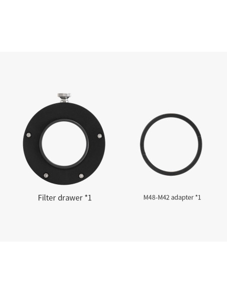 Sertar pentru filtre ZWO 2"- conexiune M48 și T2 - lungime 21mm