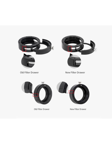 Sertar pentru filtre ZWO 2"- conexiune M48 și T2 - lungime 21mm