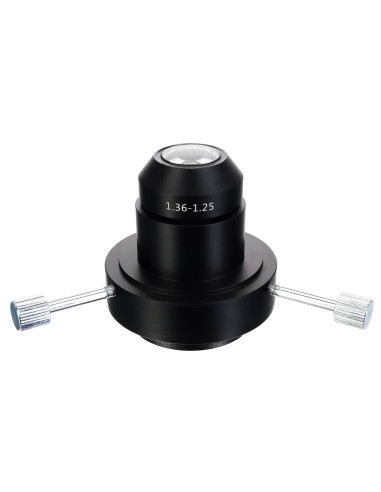 Condensor camp intunecat Levenhuk MED (ulei, NA 1.36–1.25) pentru microscoapele MED 30/35/40/45