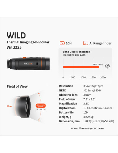 Camera de termoviziune ThermTec Wild 335