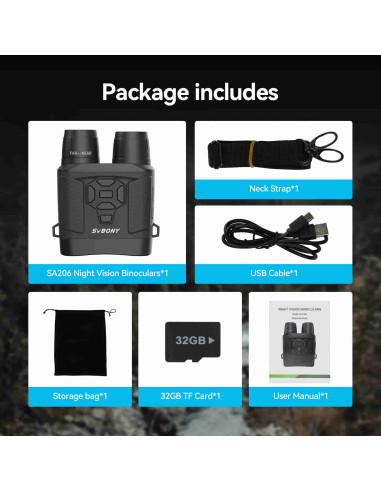 Aparat Night Vision Svbony SA206 4K Digital, negru