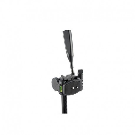 Trepied Omegon din aluminiu cu cap cu inclinare, negru