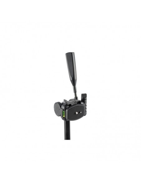Trepied Omegon din aluminiu cu cap cu inclinare, negru