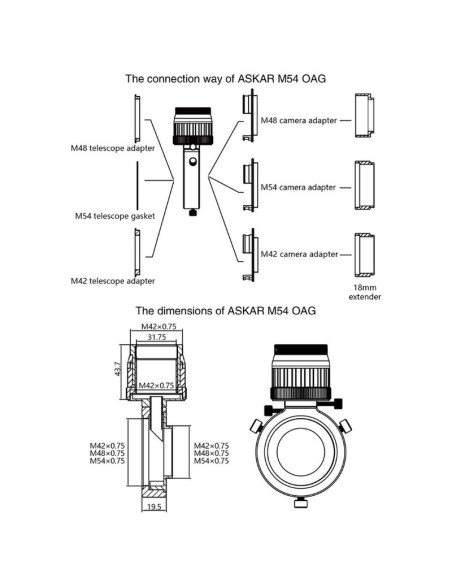 Off-Axis Guider Askar T2, M48, M54